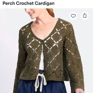 Olive Green Textured Women's Sweater